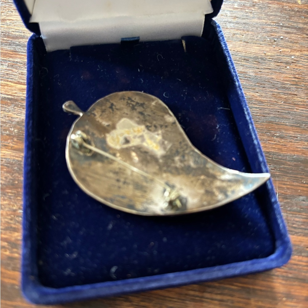 Vintage abalone sterling brooche - Picture 5 of 6